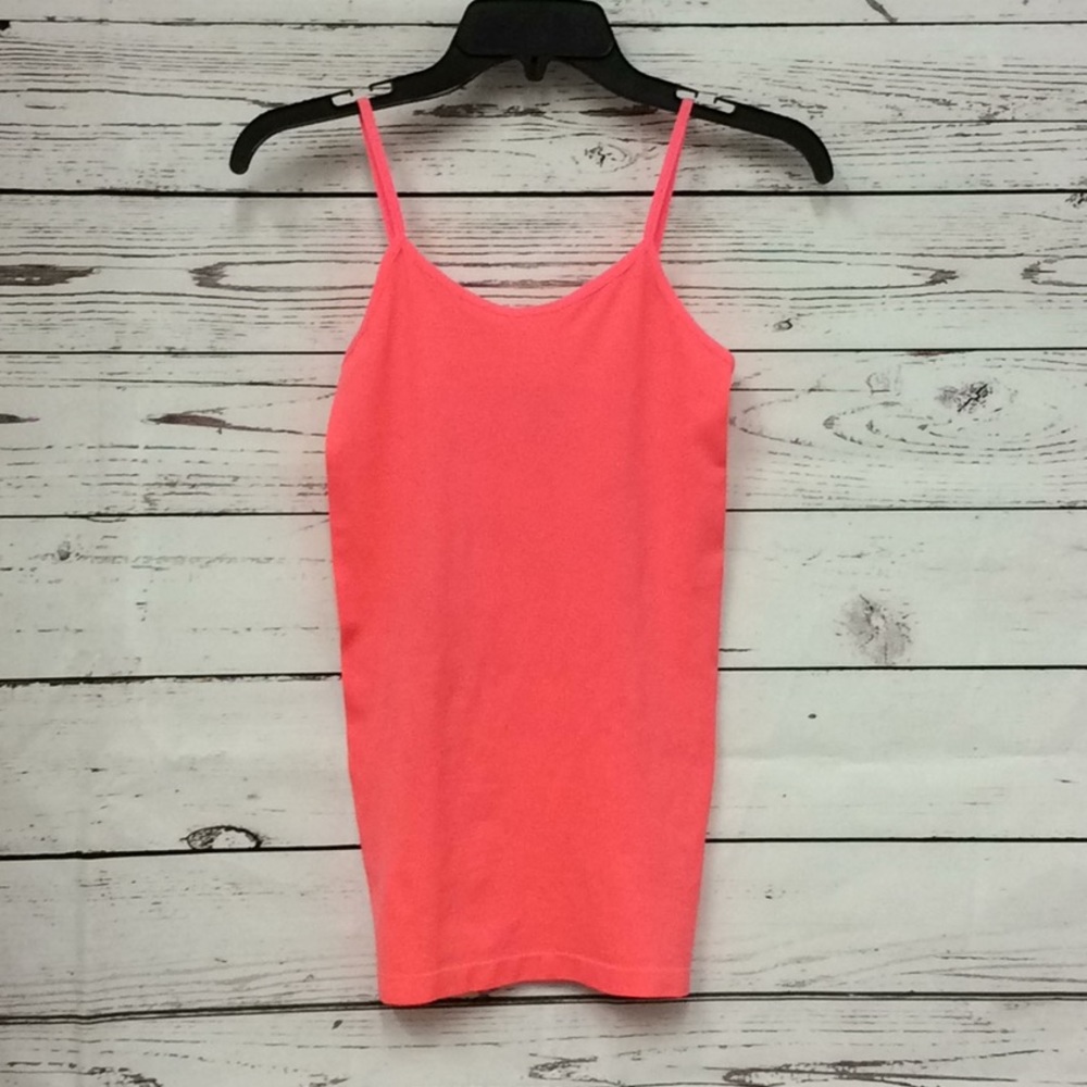 F &‎ F neon orange seamless spaghetti strap tank
